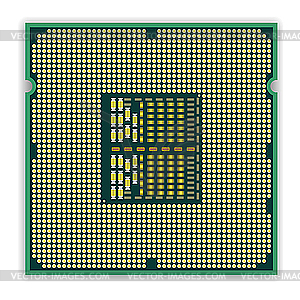 Modern multi core processor CPU computer - vector image