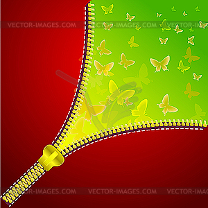 Abstract background with open zipper for design.  - vector image