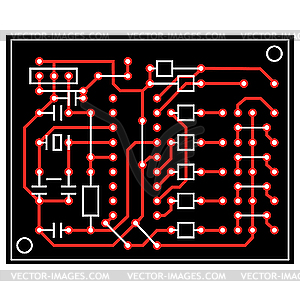 Abstract circuit board - royalty-free vector clipart
