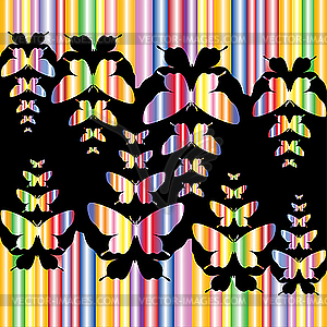 Colorful butterfly background - vector image