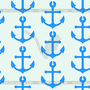 Seamless pattern with sea anchors - vector clip art