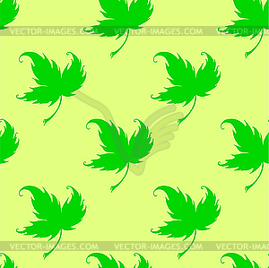 Фон с листьями растений - векторизованное изображение клипарта