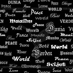 Peace - seamless background - vector clipart