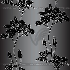 Seamless background with orchids - vector clipart