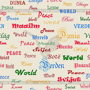 Peace - seamless background - vector EPS clipart