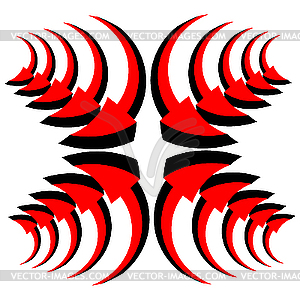 Set of red arrows - vector clip art