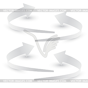 Origami arrow paper - vector clipart