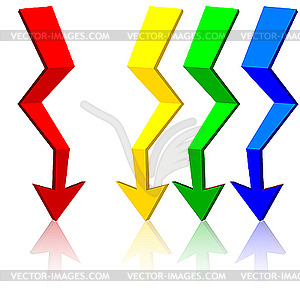 Origami arrow,. - vector image