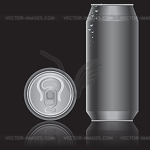 Aluminum packaging for beverages - vector image