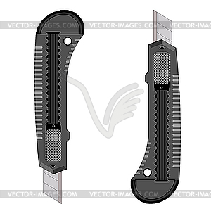 Пластиковые ножи для бумаги. - изображение векторного клипарта