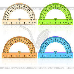 Protractor ruler - vector clipart