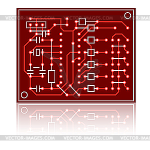 Abstract circuit board - color vector clipart