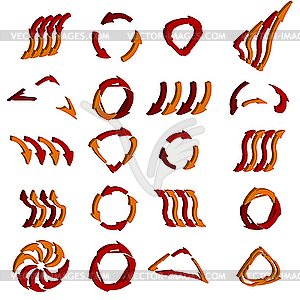 A set of useful arrows - vector image