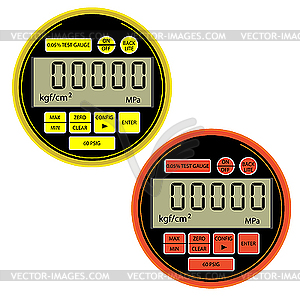 The modern digital gas manometer - vector image