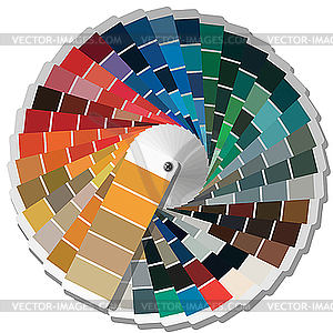 Color palette guide for printing industry. - vector clip art