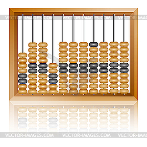 Old wooden abacus - vector image