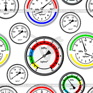 Seamless wallpaper the gas manometer - color vector clipart