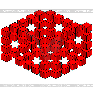 Abstract optical illusion - vector clipart