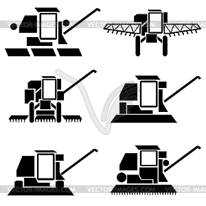 Harvesting combines - vector clipart