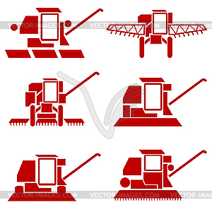 Harvesting combine - vector image