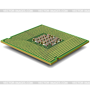 Computer micro processor.  - vector image