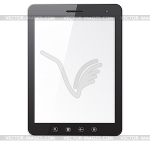 Tablet PC computer with blank screen - vector image