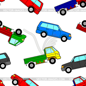 Car seamless wallpaper, - color vector clipart