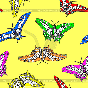 Butterfly seamless pattern .  - vector clipart