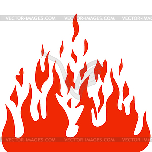 Burn flame fire background - vector image