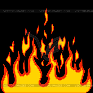 Burn flame fire background - vector clipart