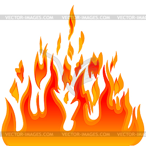 Burn flame fire background - vector image