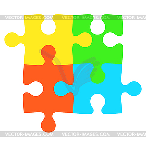 Abstract color Background icon jigsaw puzzle - vector clip art