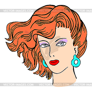Woman's face - vector image