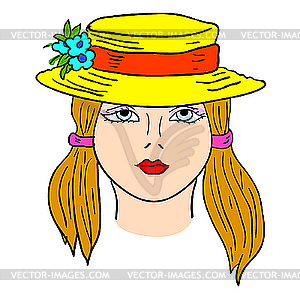 Woman's face - vector clipart