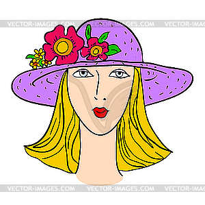 Woman's face - vector image