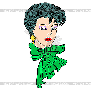 Woman's face - vector clipart