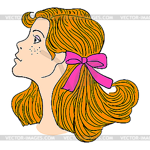 Woman's face - vector image