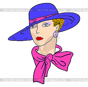 Woman's face - vector clip art