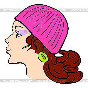 Woman's face - stock vector clipart