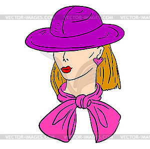 Woman's face - vector clipart