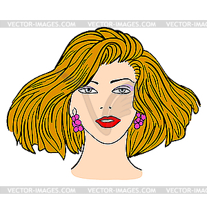 Woman's face - vector clipart