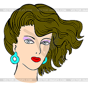 Woman's face - vector clipart