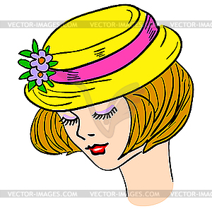 Woman's face - vector clipart