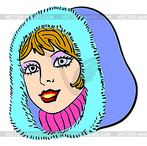 Woman's face - vector image