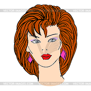 Woman`s face - vector image