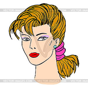 Woman's face - vector clip art