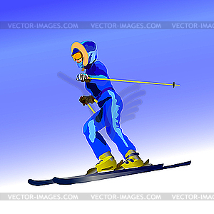 Skier - vector image