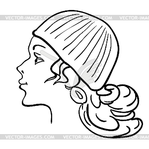 Woman`s face - vector clipart