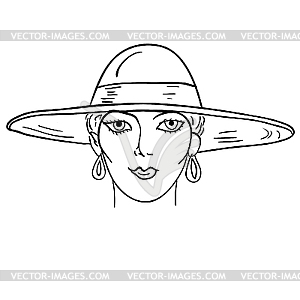 Woman`s face - vector image