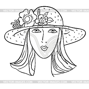 Woman`s face - vector clipart